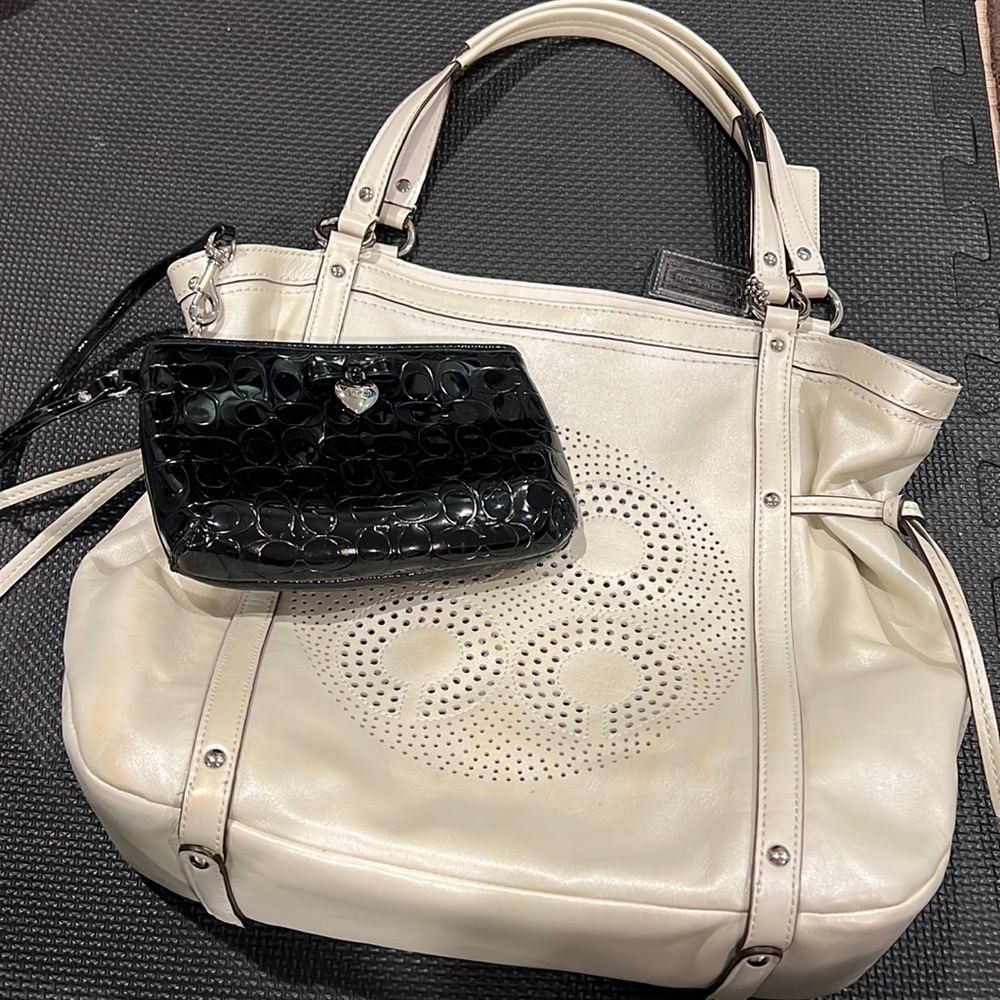 Coach shoulder bag and wristlet
